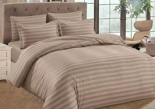 Комплект постельного белья полуторного размера цвет Бежевый - фото 1