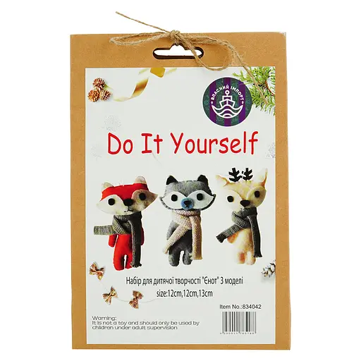 Набор для детского творчества Excelong Manufacturing Енот 3 модели 