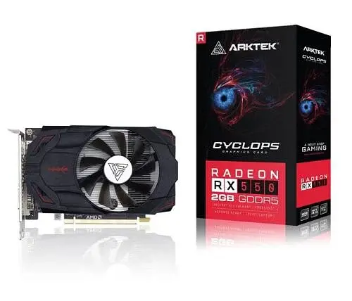 Відеокарта Radeon RX 550, Arktek, 4Gb GDDR5, 128-bit, DVI/HDMI/DP, 1287/7000 MHz (AKR550D5S4GL1) - фото 2