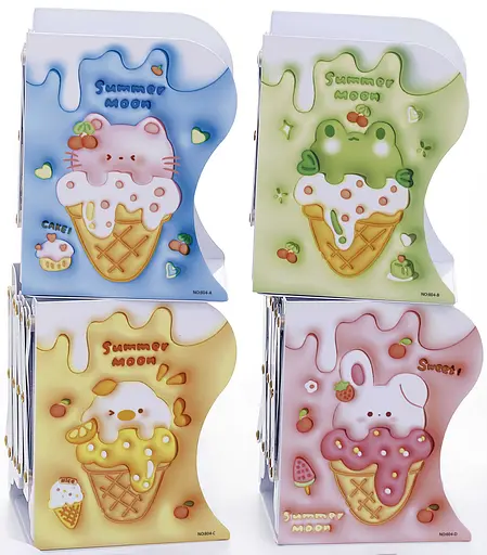 Полка-держатель для книг раздвижная металлическая Зверята-3D, 15x10x19 см (в ассортименте) - фото 2