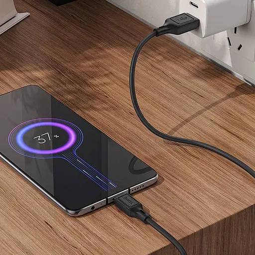 Дата кабель Hoco X90 Cool silicone USB to MicroUSB (1m) Black - фото 4