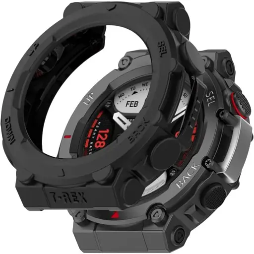 Чехол-бампер DK для Xiaomi Amazfit T-Rex 2 (A2169) Силикон Outlines (black)