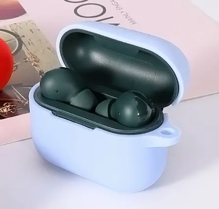 Чохол-накладка DK Silicone Candy Friendly з карабіном для Xiaomi QCY T10/T10 Pro/T11 (lilac) - фото 5