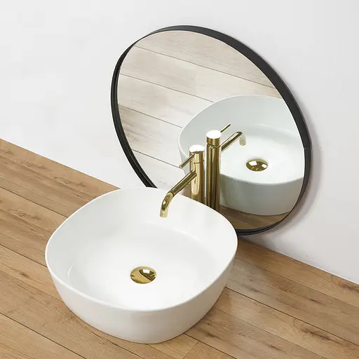 Умивальник Rea Elena white mat накладний білий REA-U7911, Білий матовий - фото 2