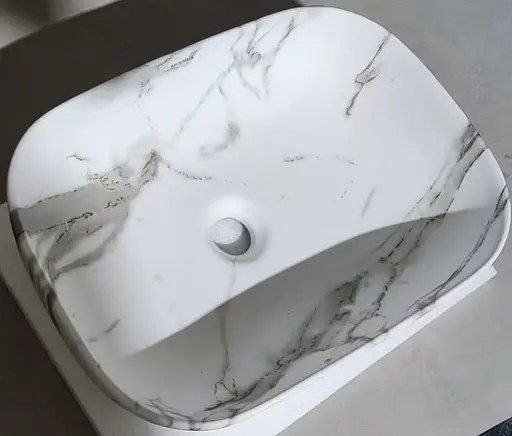 Умивальник накладний Mixxus Premium Diverse-0114 marble 455x325x135 мм MP6545, Мармур - фото 2