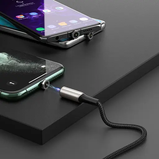 Кабель з оздоблюваним конектором Lightning Baseus Zinc Magnetic Cable USB For iP 2 A 1m - фото 7