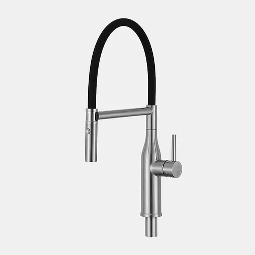 Змішувач для кухні гнучкий вилив збройована сталь Gappo G4098-25 Нержавіюча сталь - фото 1