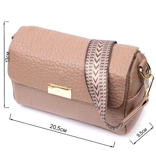 Шкіряна сумка Vintage з оригінальною плечовою лямкою 20.5х13х9.5 см sum0029004 - фото 3