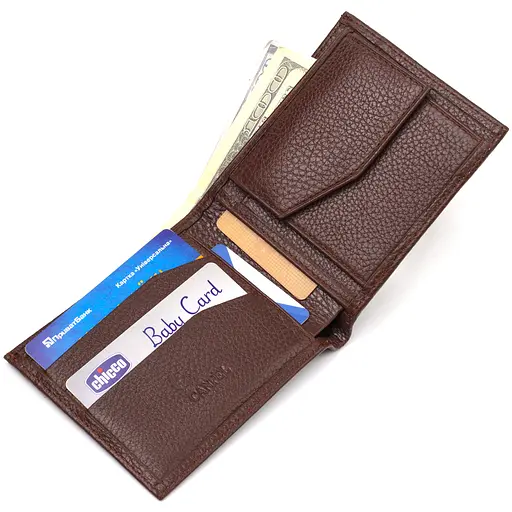 Мужской кожаный кошелек Canpellini 11.5х9.5х2 см acs0025681 - фото 4