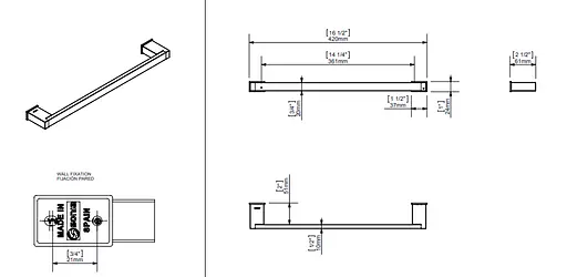 Тримач для рушника Sonia S-Cube 166787 Хром - фото 4