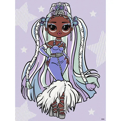 Картина по номерам "L.O.L. Surprise! O.M.G. Fashion show Lady Braids" KHO6272, 30х40 см