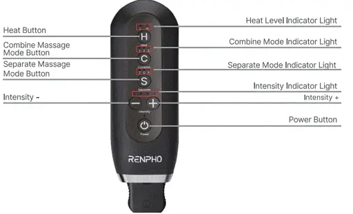 Компрессионный термомассажер Renpho RP-ALM079H для ног с вибрацией и подогревом 3 режима - фото 6