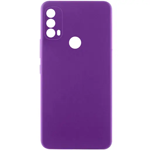 Чехол TPU Getman Liquid Silk Full Camera для Motorola Moto E40 Фиолетовый/Purple