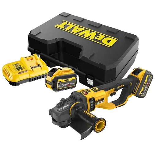 Шлифмашина угловая аккумуляторная DeWalt с АКБ и ЗУ DCG460X2 - фото 5