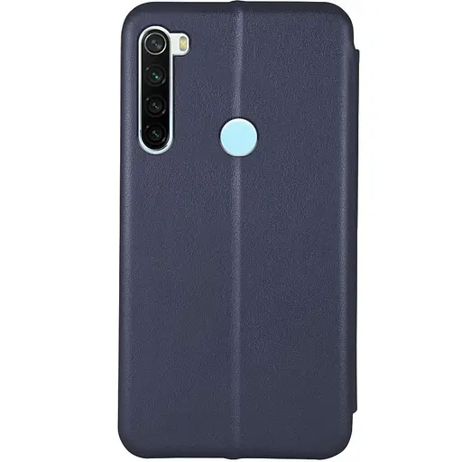 Шкіряний чохол-книжка Classy для Xiaomi Redmi Note 8 / Note 8 2021 Темно-синій - фото 3