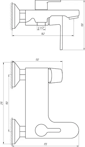 Змішувач для ванни Globus Lux Laguna GLA-0102N Хром - фото 5