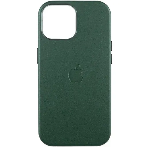 Шкіряний чохол Epik Leather Case AAA with MagSafe and Animation для Apple iPhone 15, 6.1 Green