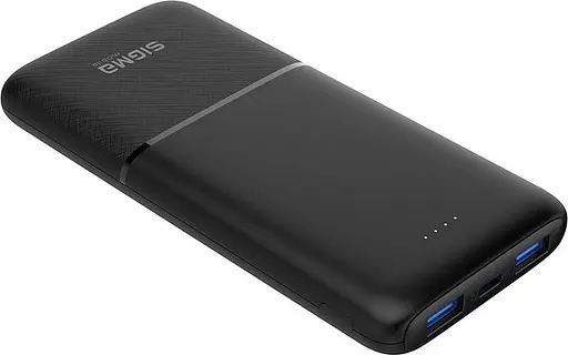 Портативная батарея Sigma X-power SI10A1Q 10000 mAh внешний акб с черным дисплеем - фото 2