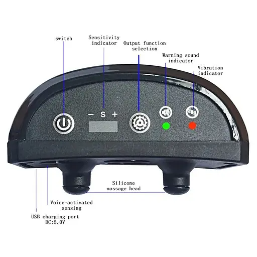 Нашийник антилай вібраційний для маленьких і середніх собак Pecute Y-7, блакитний (100303) - фото 2