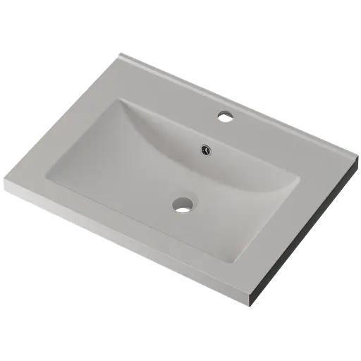 Раковина матова врізна Amidicon Cosmo 60 600x450 з литого каменю Cosmopolite_60_MAT, Білий матовий - фото 2