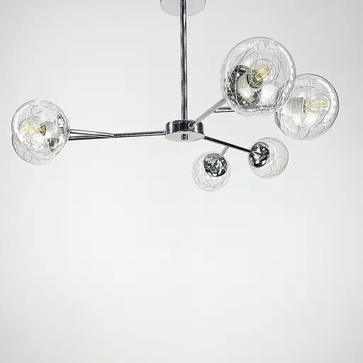 Стельова модель в хромі на 6 плафонів Line.F 8122/6 CR - фото 5