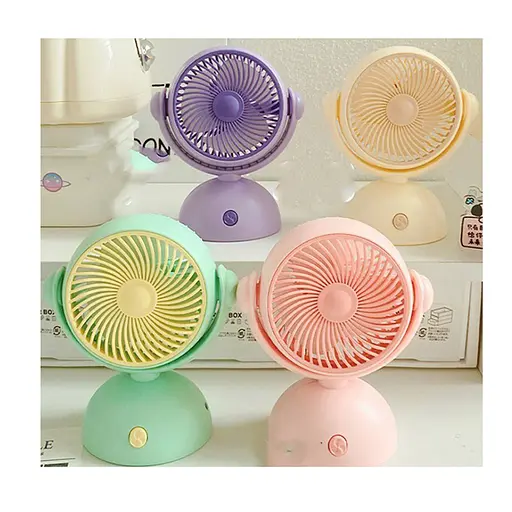 Вентилятор настільний, 13 см, акумулятор, USB-зарядка, 10.5x16.5x6 см (В асортименті) - фото 2
