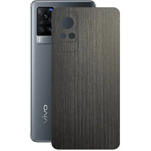 Захисна плівка StatusSKIN для Vivo X60 5G Корпус Вініл Дерево сріблясто-чорне - фото 1