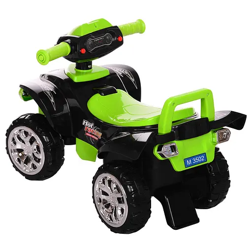 Каталка-толокар Bambi Racer M 3502-2-5 Муза, зі світловими ефектами, на батарейках, чорна-зелена - фото 2
