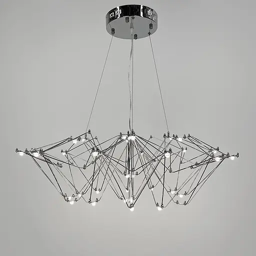 Невагома срібна люстра Ø 80 см | Арт. MJ 206-800 CH | Line F - фото 6