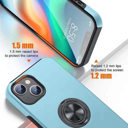 Чохол KOVASIA для iPhone 14, з 2 захисними плівками для екрану + 1 тримачем для телефону, [захист від подряпин] [протиударний] - фото 3