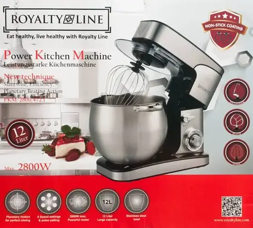 Кухонный комбайн Royalty Line планетарный миксер тестомес PKM-2800 Вт чаша 12 л - фото 5