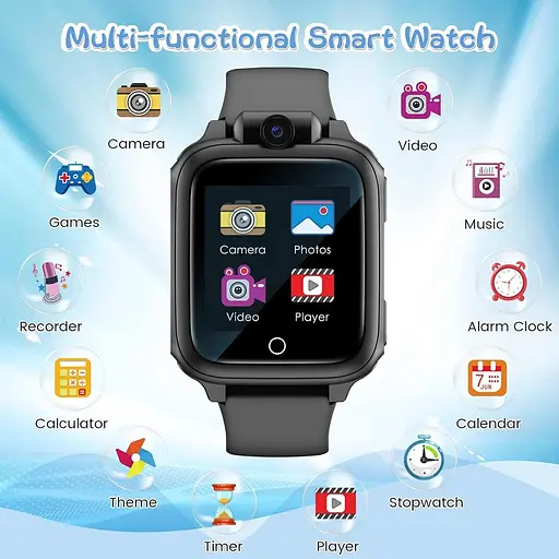 Розумний годинник Awatty Kids для хлопчиків і дівчаток, Модний розумний годинник для хлопчиків для дітей 5-12 років - фото 6