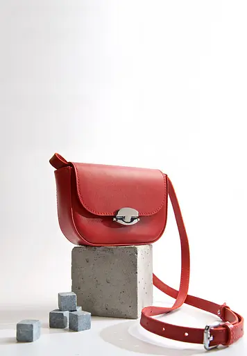 Жіноча шкіряна сумка Jill червона - фото 2