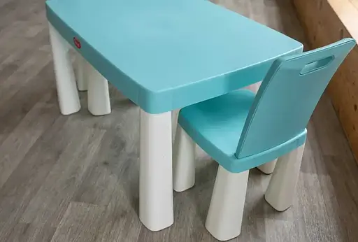 Дитячий комплект стіл та два стільці Doloni (пластиковий) Бірюзовий - фото 4