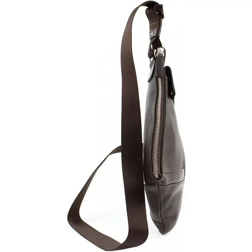 Чоловіча шкіряна сумка-слінг GRANDE PELLE 21х31х1.5 см sum0025497 - фото 2