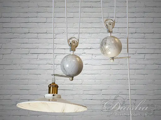 Ультрасучасна, вишукана. красива люстра в стилі Лофт на 2 плафона, біла . - фото 4