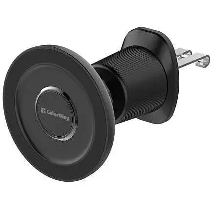 Автодержатель для телефона ColorWay Air Vent 5 черный магнитный в дефлектор воздуховода поворот держателя на 360° CW-CHM15-BK - фото 1