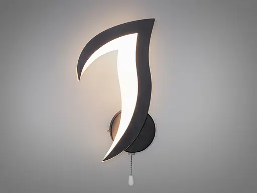Світлодіодний настінний світильник, 13 Вт, чорний - фото 1