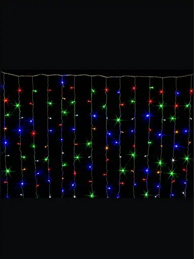 Гірлянда Штора 2х2 м на вікно Різнокольорова світлодіодна 240 LED інтер’єрна Laplandia від мережі (m.03.5Т.240+) - фото 3