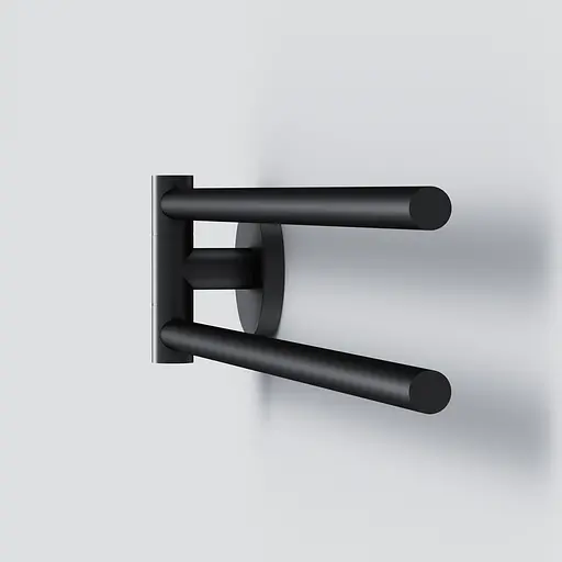 Подвійна вішалка-вертушка для рушників AM.PM X-Joy black A85A32622 Чорний матовий - фото 6