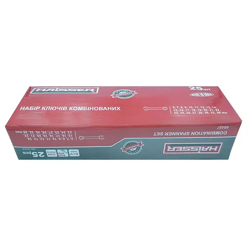 Набір ключів комбінованих Haisser 48487 Cold Stamped satine 25 шт. (136239) - фото 4