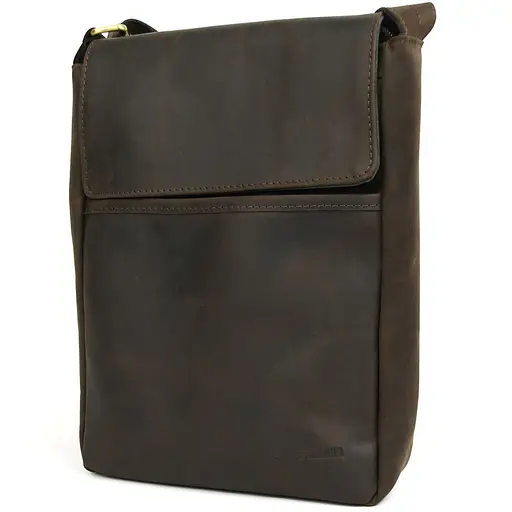Чоловіча сумка А4 через плече із натуральної шкіри TARWA 33х26х8 см sum0028171 - фото 4