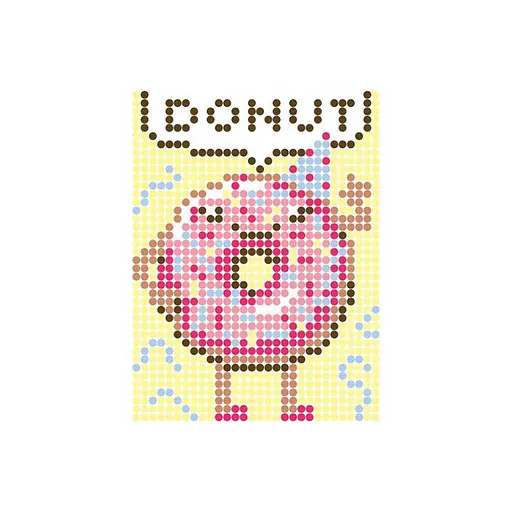 Картина по номерам стикерами в тубусе "Пончик", 1200 стикеров 1869, 33х48 см - фото 2