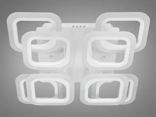 Стельова LED люстра на пульту з димером, 120W, біла - фото 4