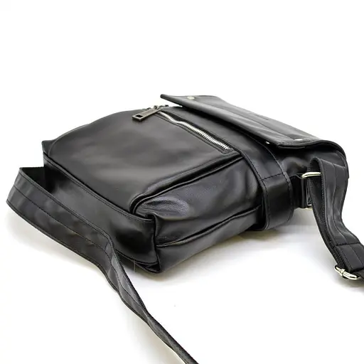 Кожаная мужская сумка через плечо TARWA 24х30х6 см sum0025888 - фото 9