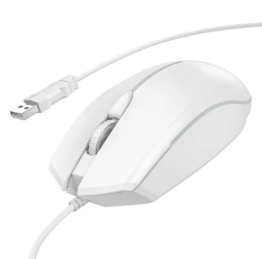 Комп'ютерна миша Hoco GM37 Wonderful gaming luminous Wired mouse Білий - фото 1