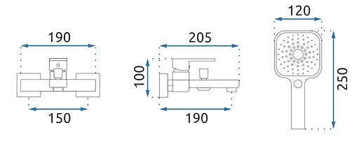 Смеситель для ванны Rea Orix настенный black REA-B5133 Черный матовый - фото 5