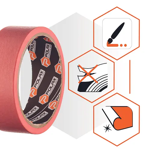 Малярная клейкая лента Polax с рисовой бумаги Delicate 38 мм х 20 м (101-098) - фото 3