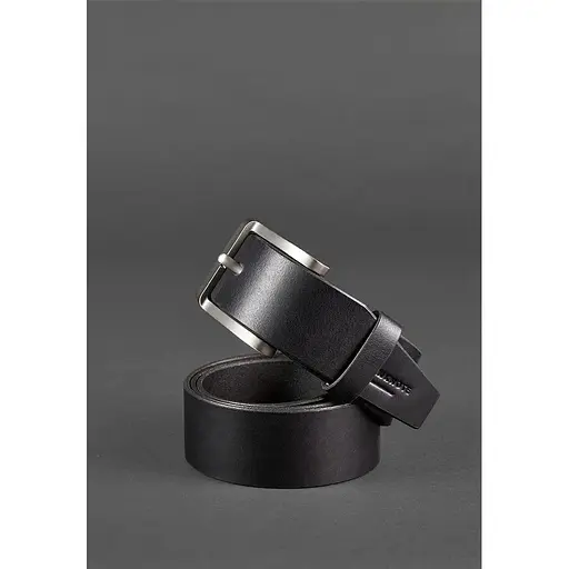 Мужской кожаный ремень BlankNot 40 мм черный  - фото 4