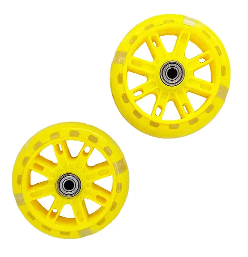 Опорні (тренувальні / додаткові) світлодіодні колеса для дитячого велосипеда 12'-20' жовтий (G0000998) - фото 2